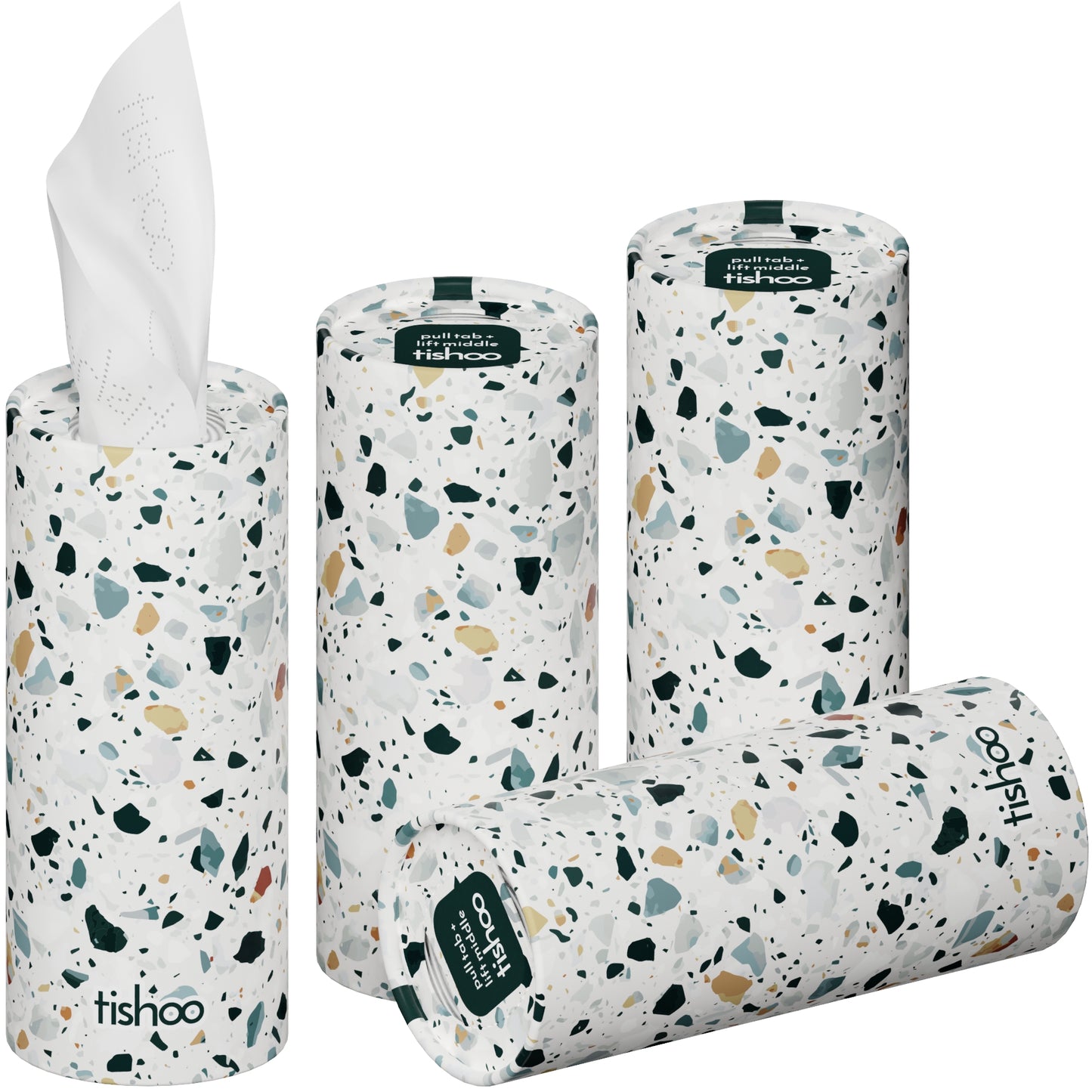 tishoo Luxury Tissues Multi/Terrazzo 4 tubes