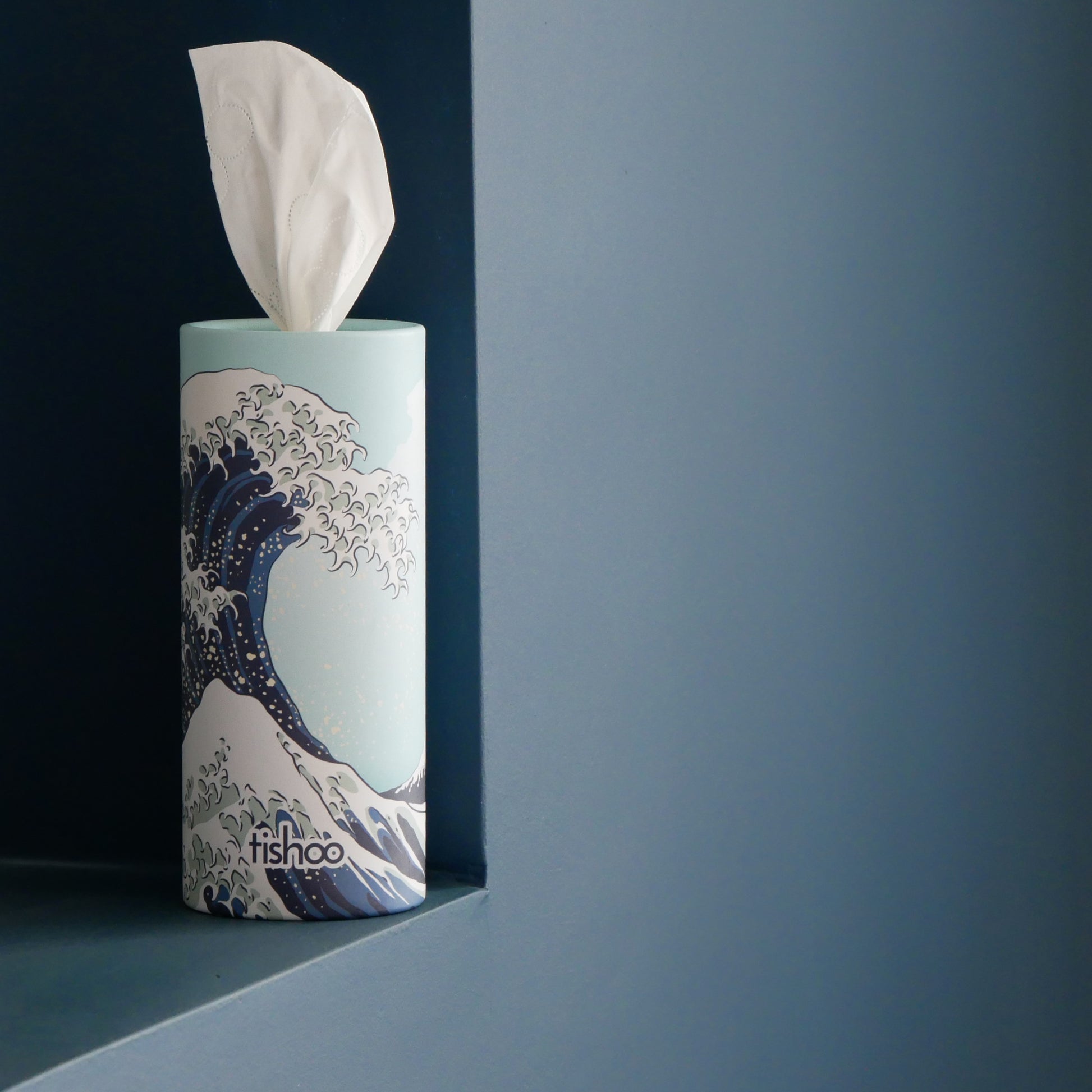 tishoo Luxury Tissues Blue/Wave design in home