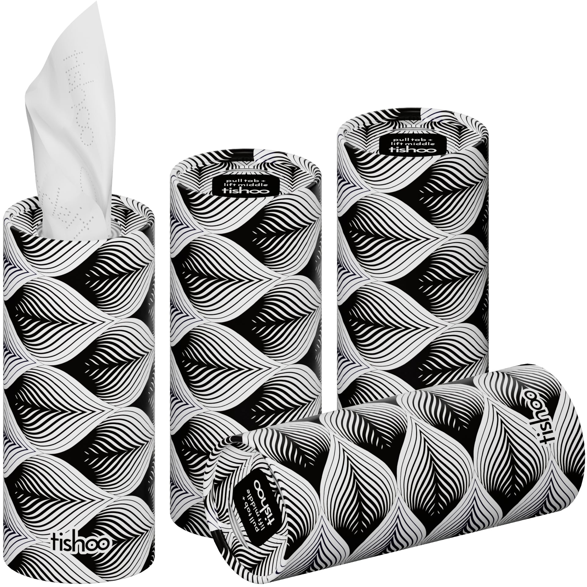 tishoo Luxury Tissues Mono/Waves design 4 tubes