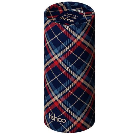 tishoo Luxury Tissues Blue/Tartan design