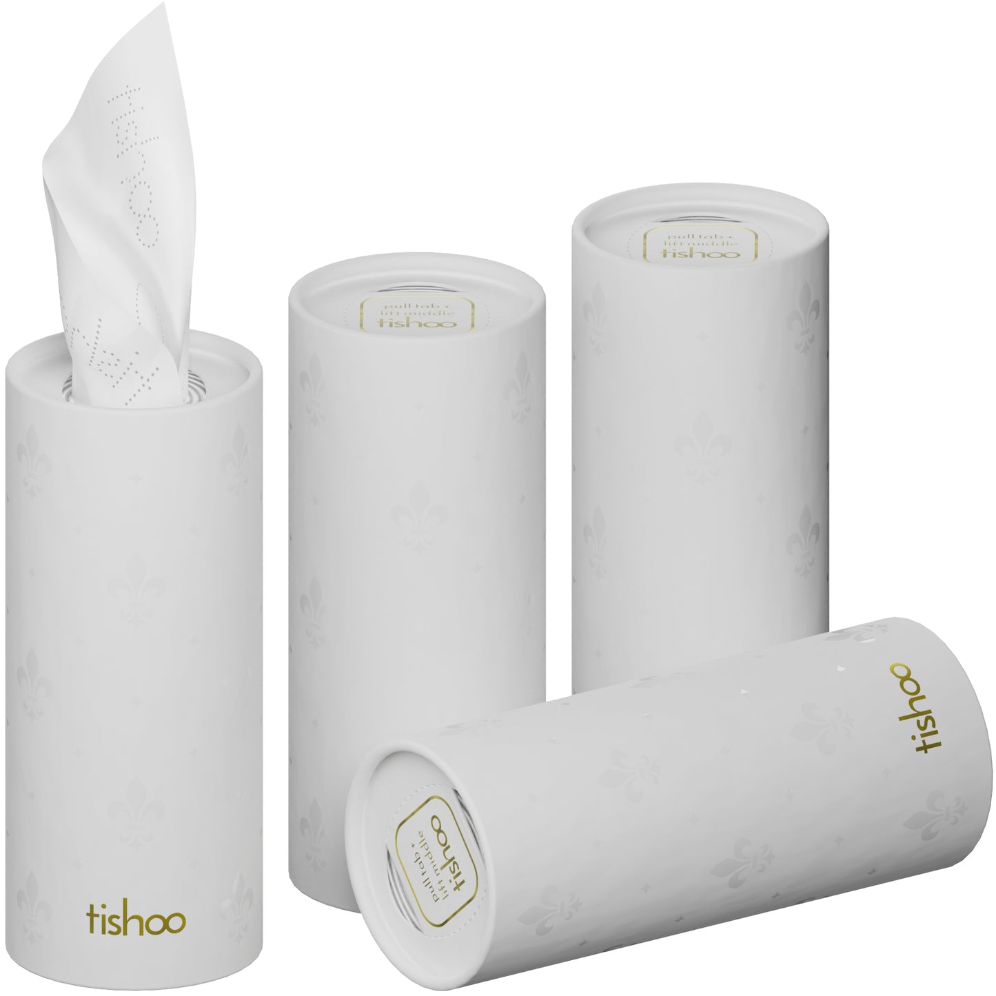 tishoo Luxury Tissues White/Pure 4 tubes