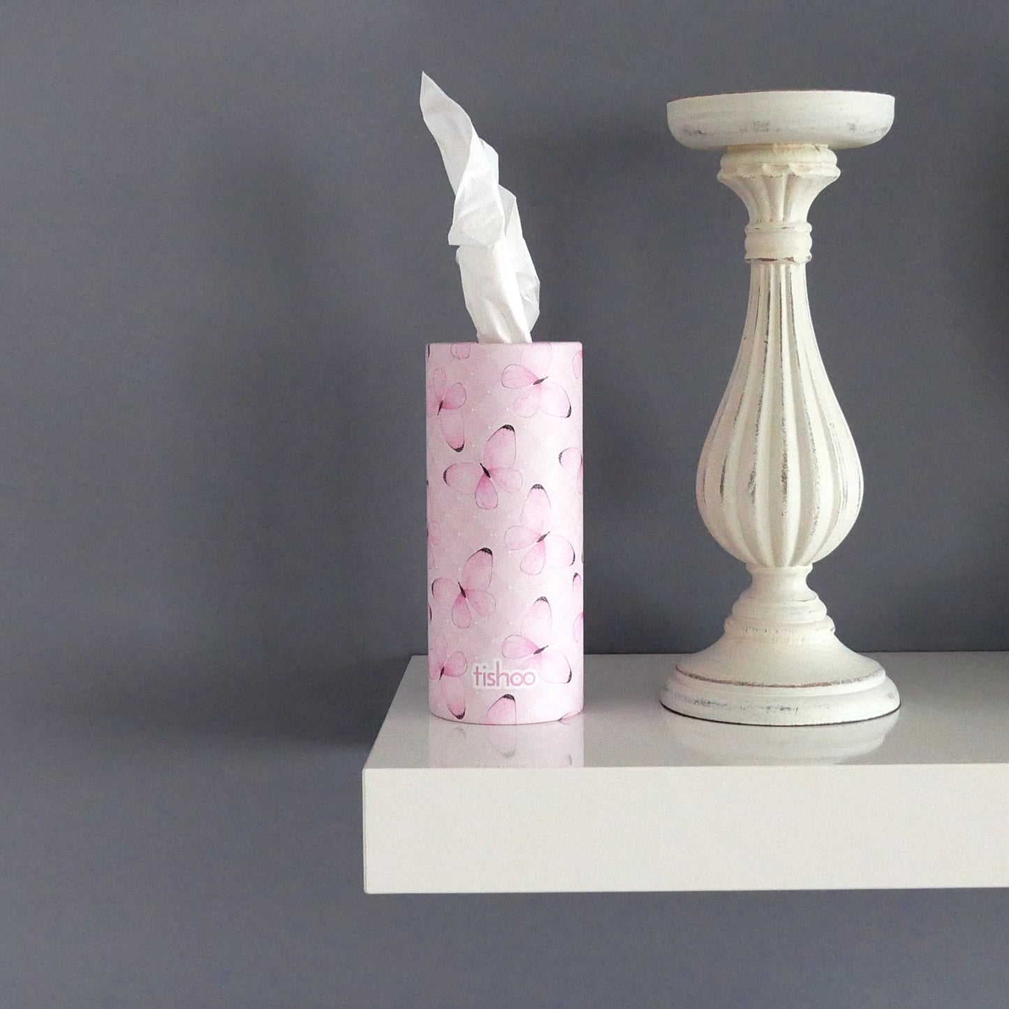 tishoo Luxury Tissues Pink/Butterflies design on shelf
